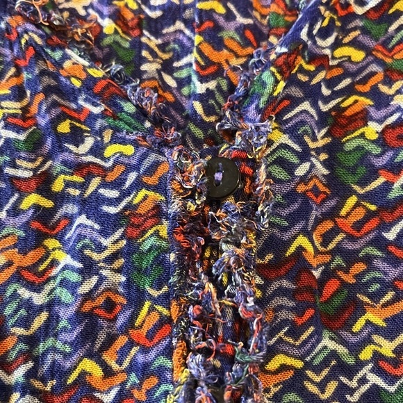 Anthropology Maeve-M-multicolored, V-neck, sleeveless, button down, top/blouse. - Picture 5 of 13